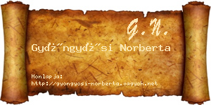 Gyöngyösi Norberta névjegykártya